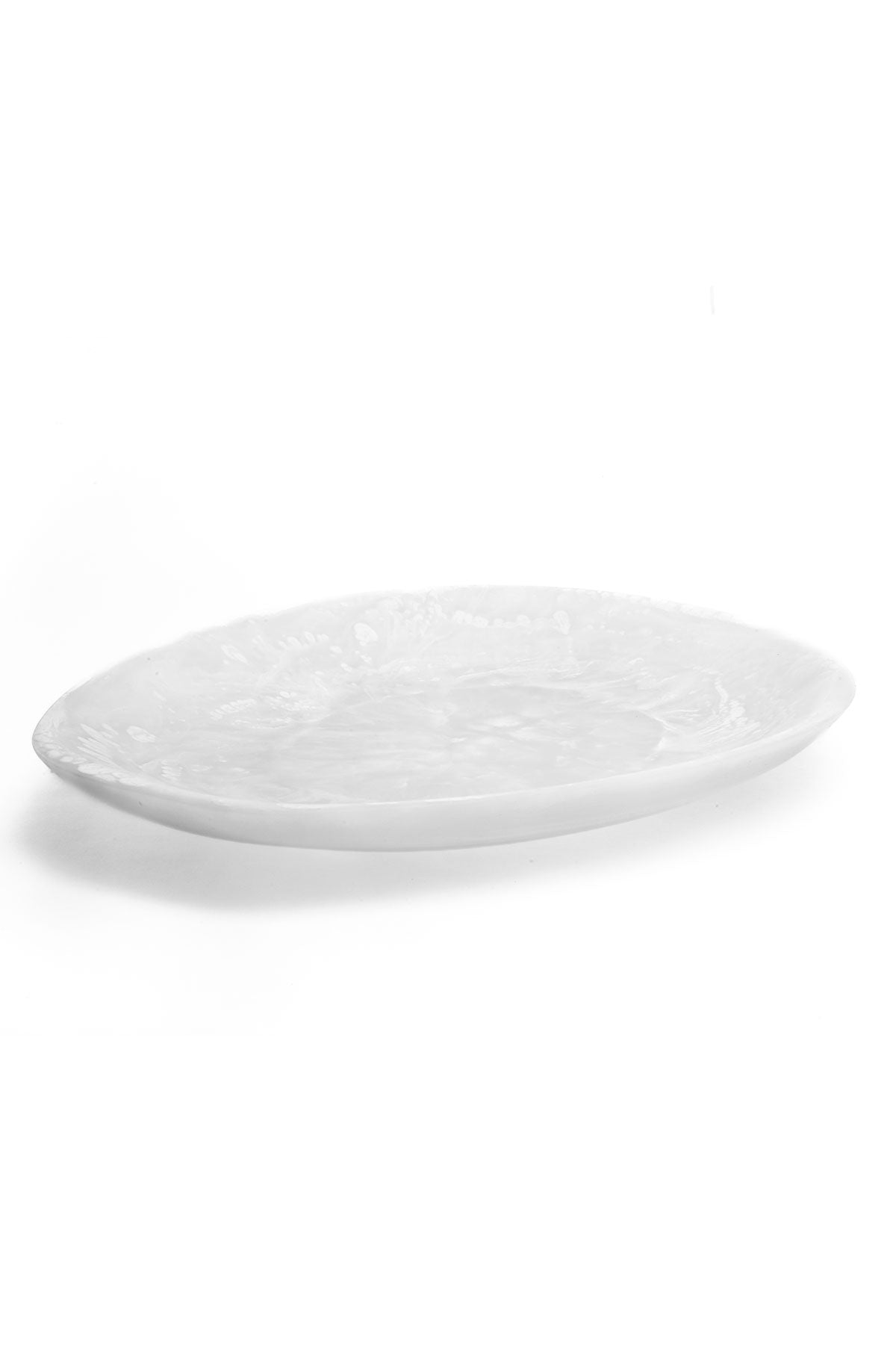 Small Shell Platter - White Swirl