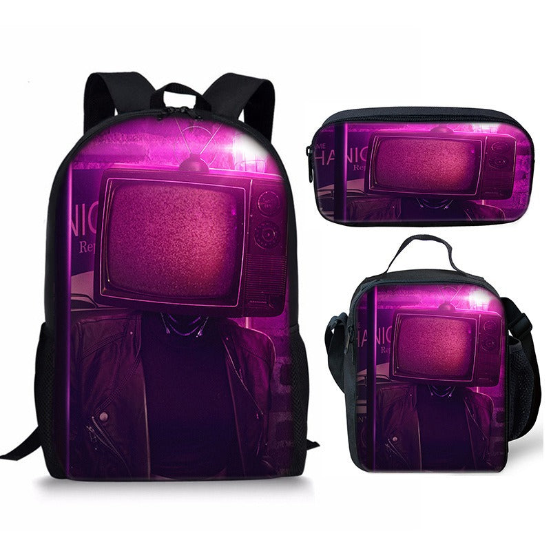 Skibidi Toilet 3-Piece School Backpack Set
