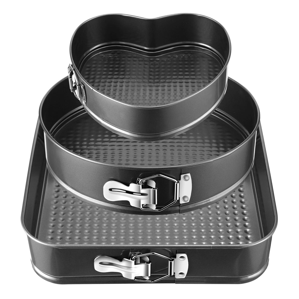 3Pc Non-Stick Springform Cake Pan Set
