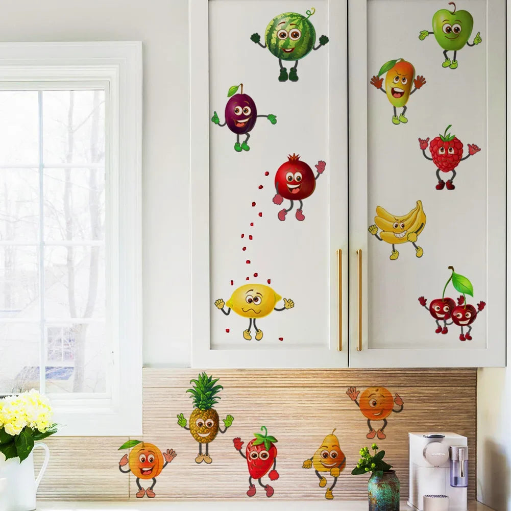 Cartoon Fruit Wall & Refrigerator Stickers