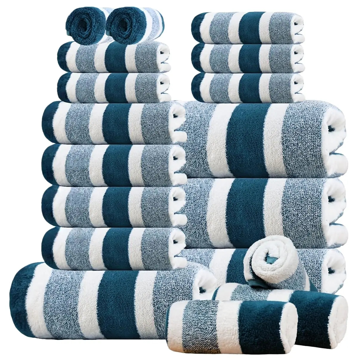 18-Piece Quick-Dry Bath Towel Set