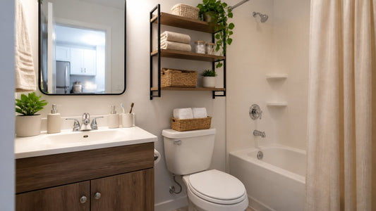 First Apartment Bathroom Setup on a Budget