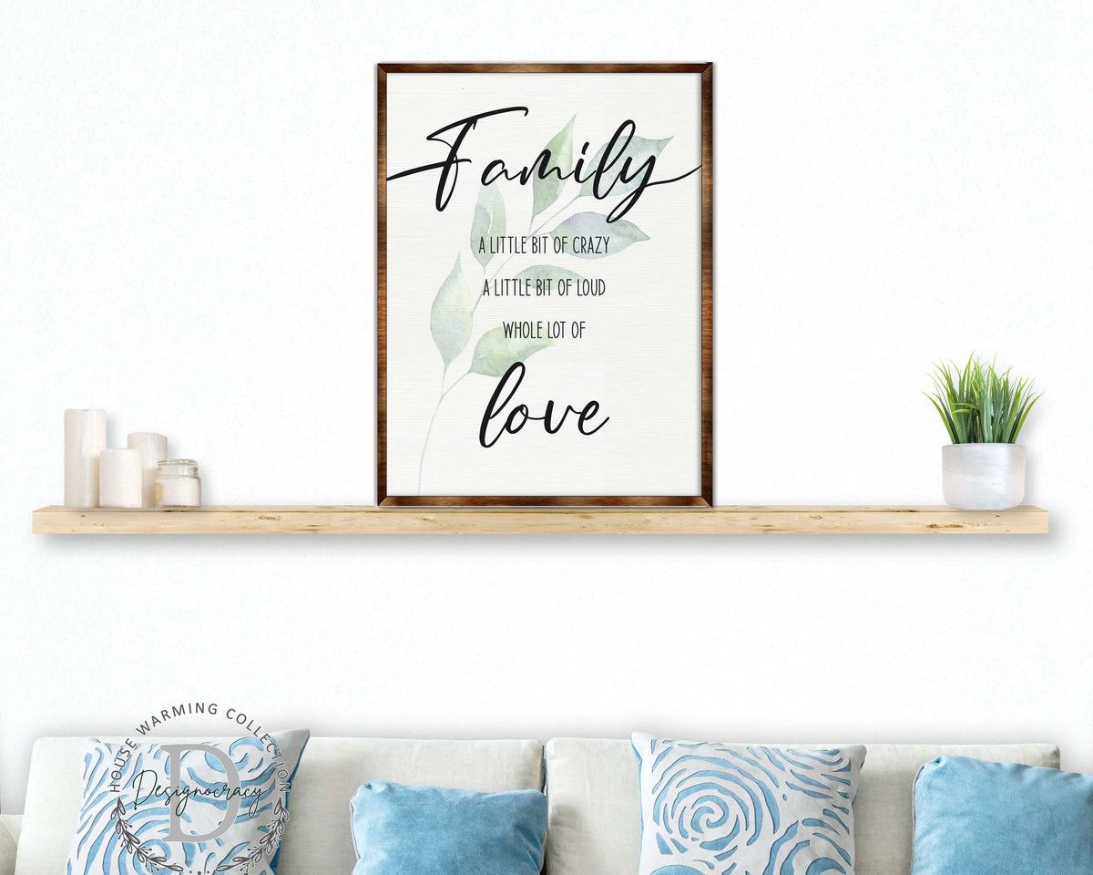 Family Love Wooden Wall Sign