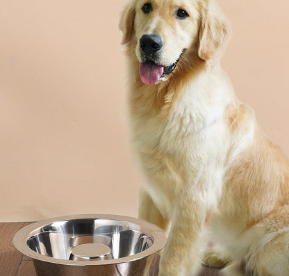 Pet Slow Food Stainless Steel Bowl And Tableware