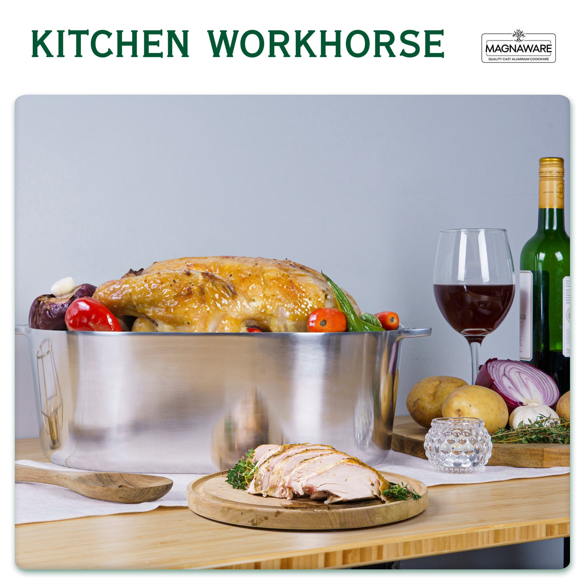 Oval Dutch Oven with Lid - 10 Quart (15 Inch)