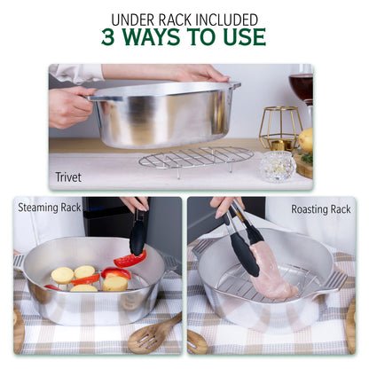 Oval Dutch Oven with Lid - 5 Quart (11 Inch)