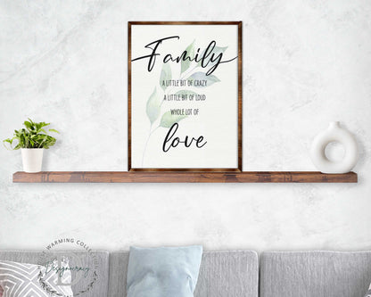 Family Love Wooden Wall Sign