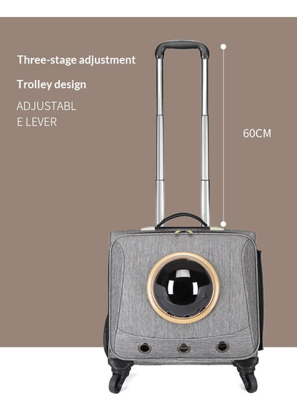 Universal-wheel Portable Pet Travel Carrier