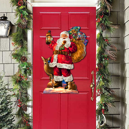 Woodland Santa Wall Door Hanger