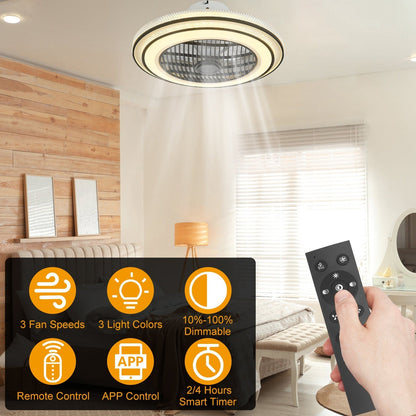 20.5-Inch LED Ceiling Fan with Remote