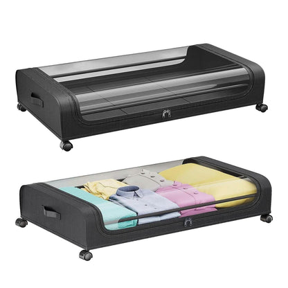 Under-Bed Storage Drawer with Wheels & Clear Window