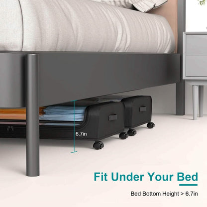Under-Bed Storage Drawer with Wheels & Clear Window