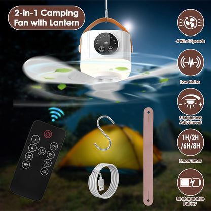 Rechargeable Tent Ceiling Fan