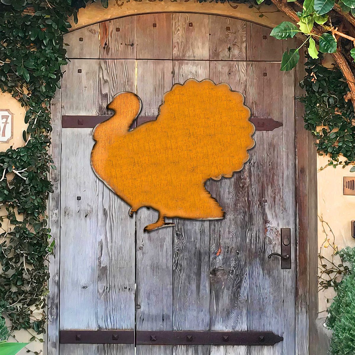 Rustic Turkey Holiday Door Decor