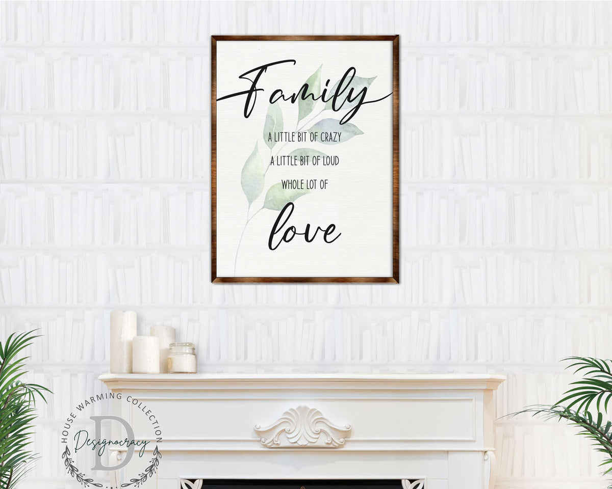 Family Love Wooden Wall Sign