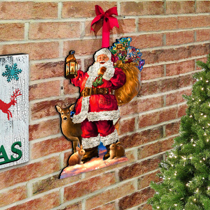 Woodland Santa Wall Door Hanger