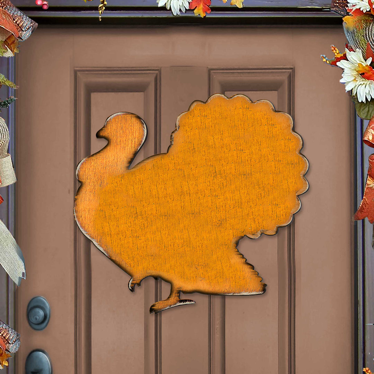 Rustic Turkey Holiday Door Decor
