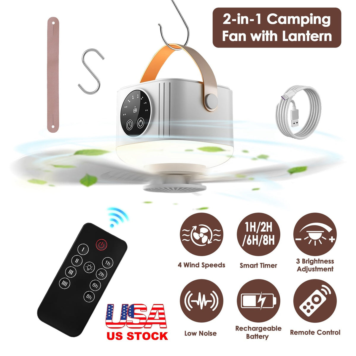 Rechargeable Tent Ceiling Fan