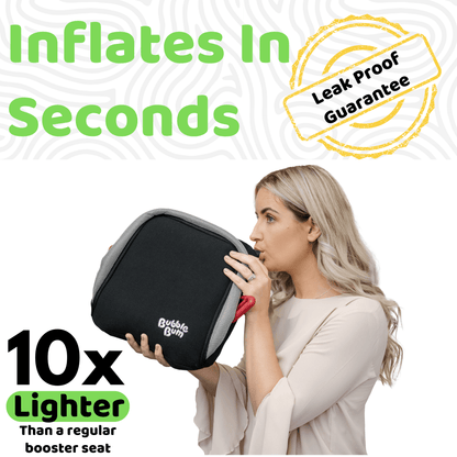 BubbleBum Inflatable Travel Booster Seat, Ages 4–11
