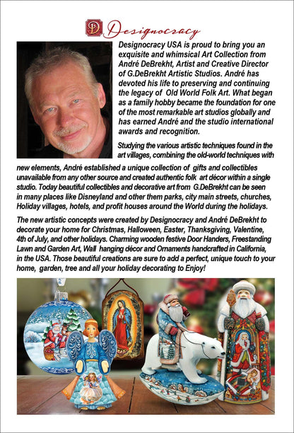 Santa on the Moon Love Christmas Door Hanger