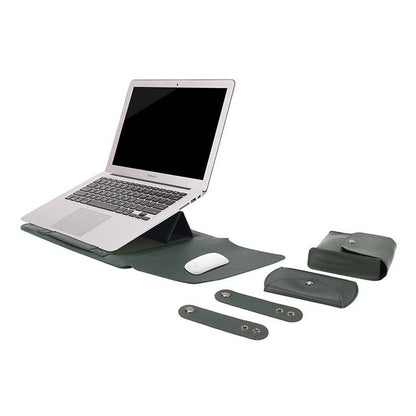 PU Leather Laptop Sleeve with Support Frame
