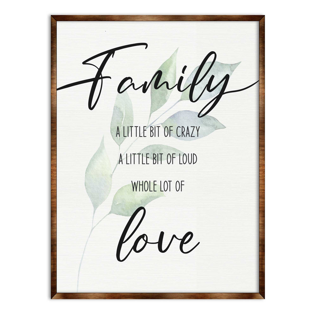 Family Love Wooden Wall Sign