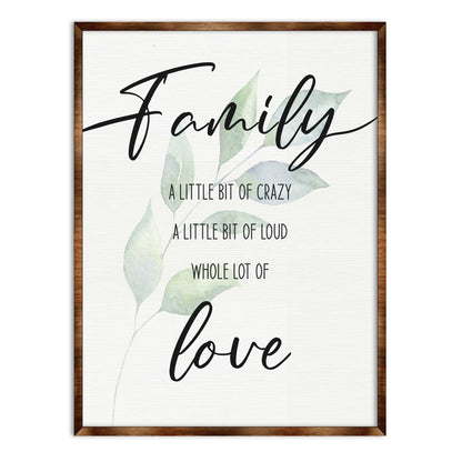 Family Love Wooden Wall Sign