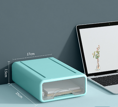 Clear Desktop Storage Box with Drawers