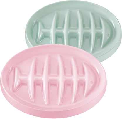 Fishbone Slow Feeder Bowl for Cats & Small Dogs