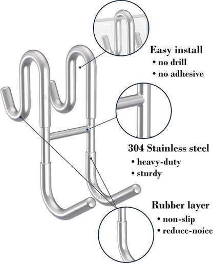 Rust-Resistant Door Mount Shower Hook