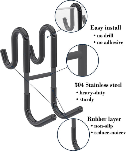 Rust-Resistant Door Mount Shower Hook