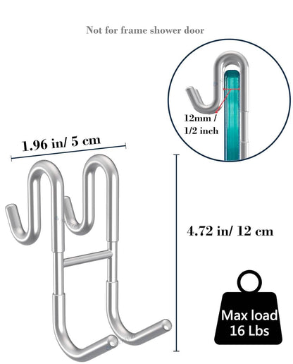 Rust-Resistant Door Mount Shower Hook
