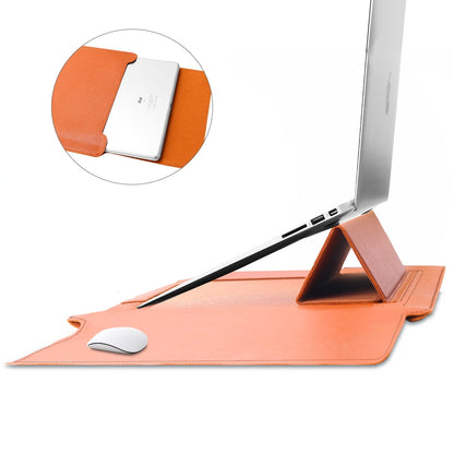 PU Leather Laptop Sleeve with Support Frame