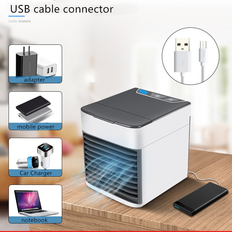 USB Mini Desktop Air Cooler with Humidifier