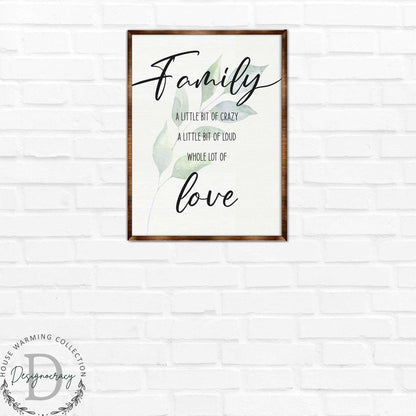 Family Love Wooden Wall Sign