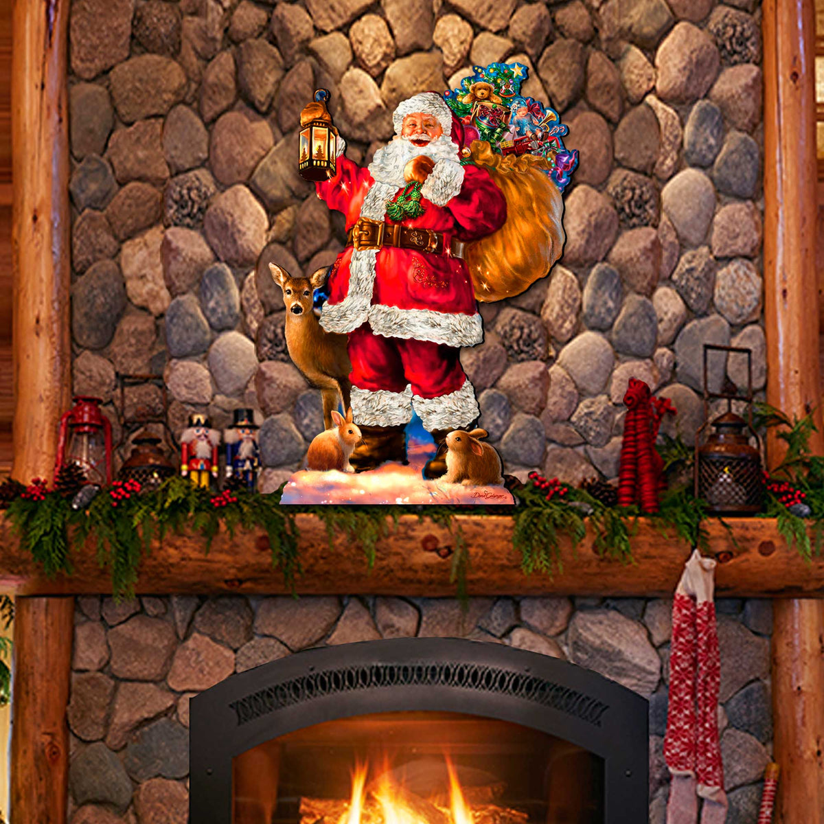 Woodland Santa Wall Door Hanger