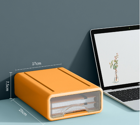 Clear Desktop Storage Box with Drawers