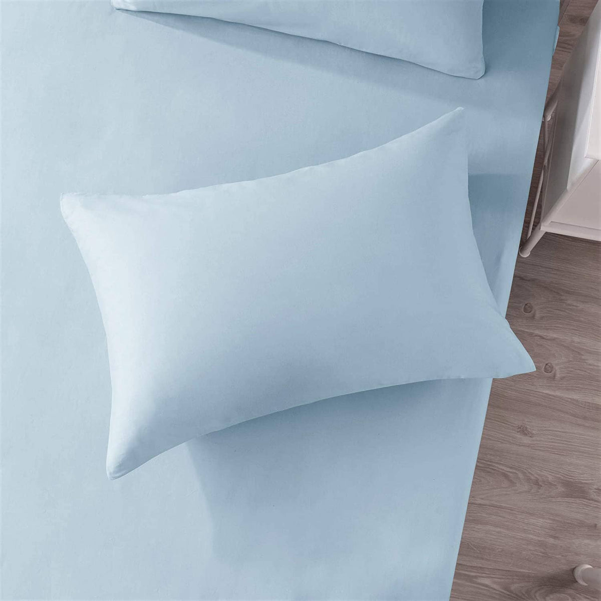 DaDa Cotton Light Sky Blue Fitted Sheet