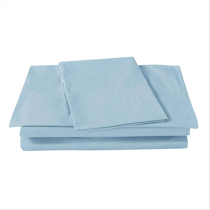 DaDa Cotton Light Sky Blue Fitted Sheet