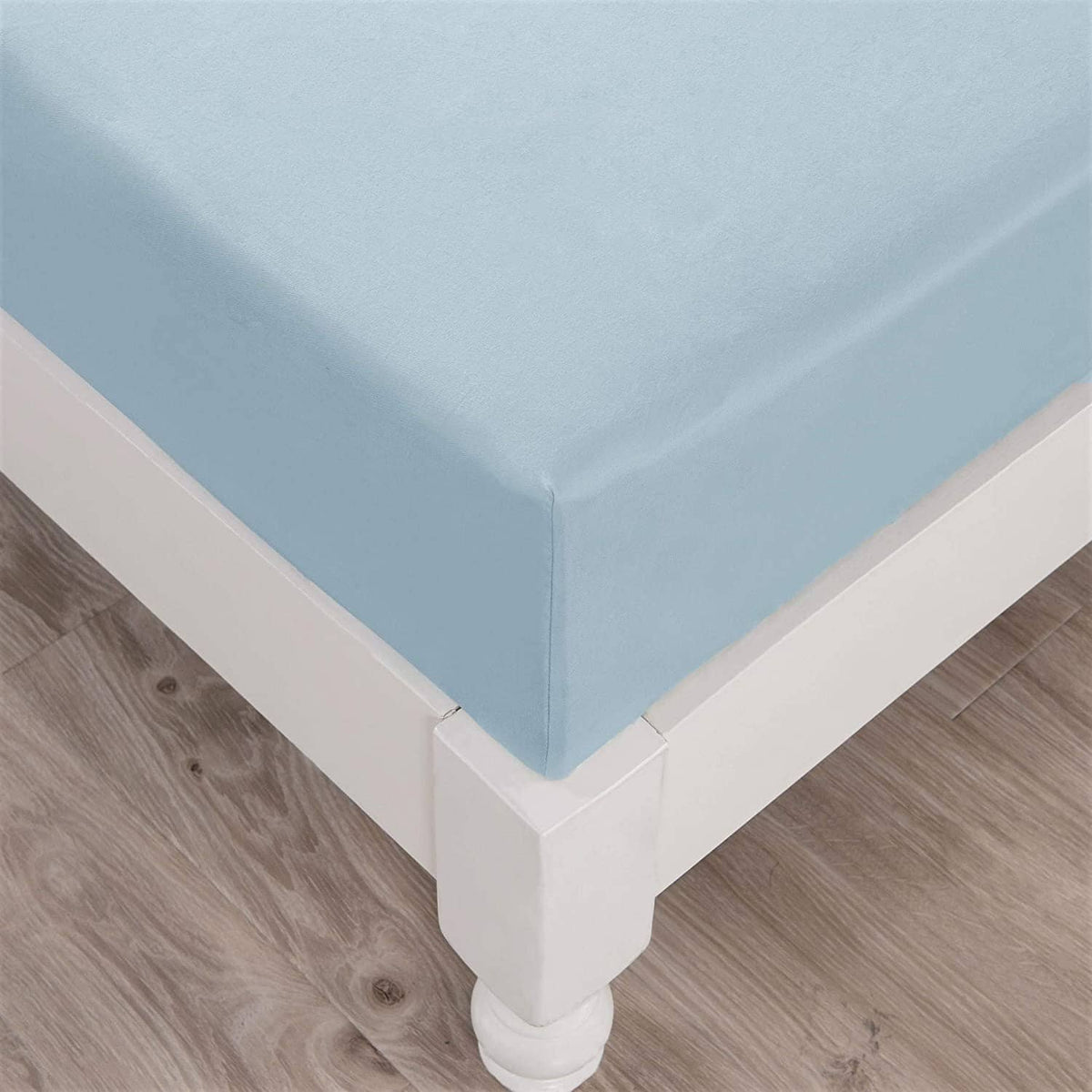 DaDa Cotton Light Sky Blue Fitted Sheet