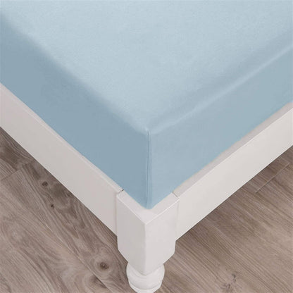 DaDa Cotton Light Sky Blue Fitted Sheet