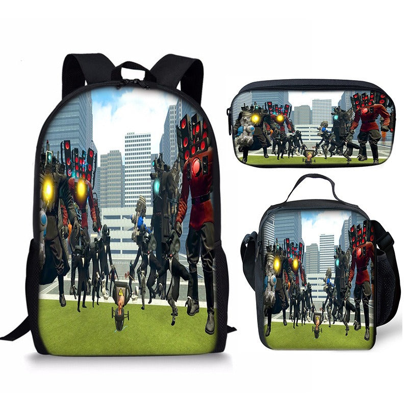 Skibidi Toilet 3-Piece School Backpack Set