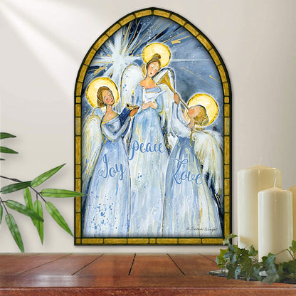 Wooden Joy Peace Love Door Hanger