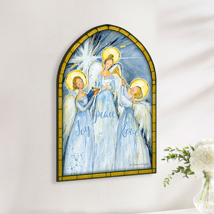 Wooden Joy Peace Love Door Hanger