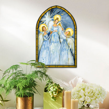 Wooden Joy Peace Love Door Hanger