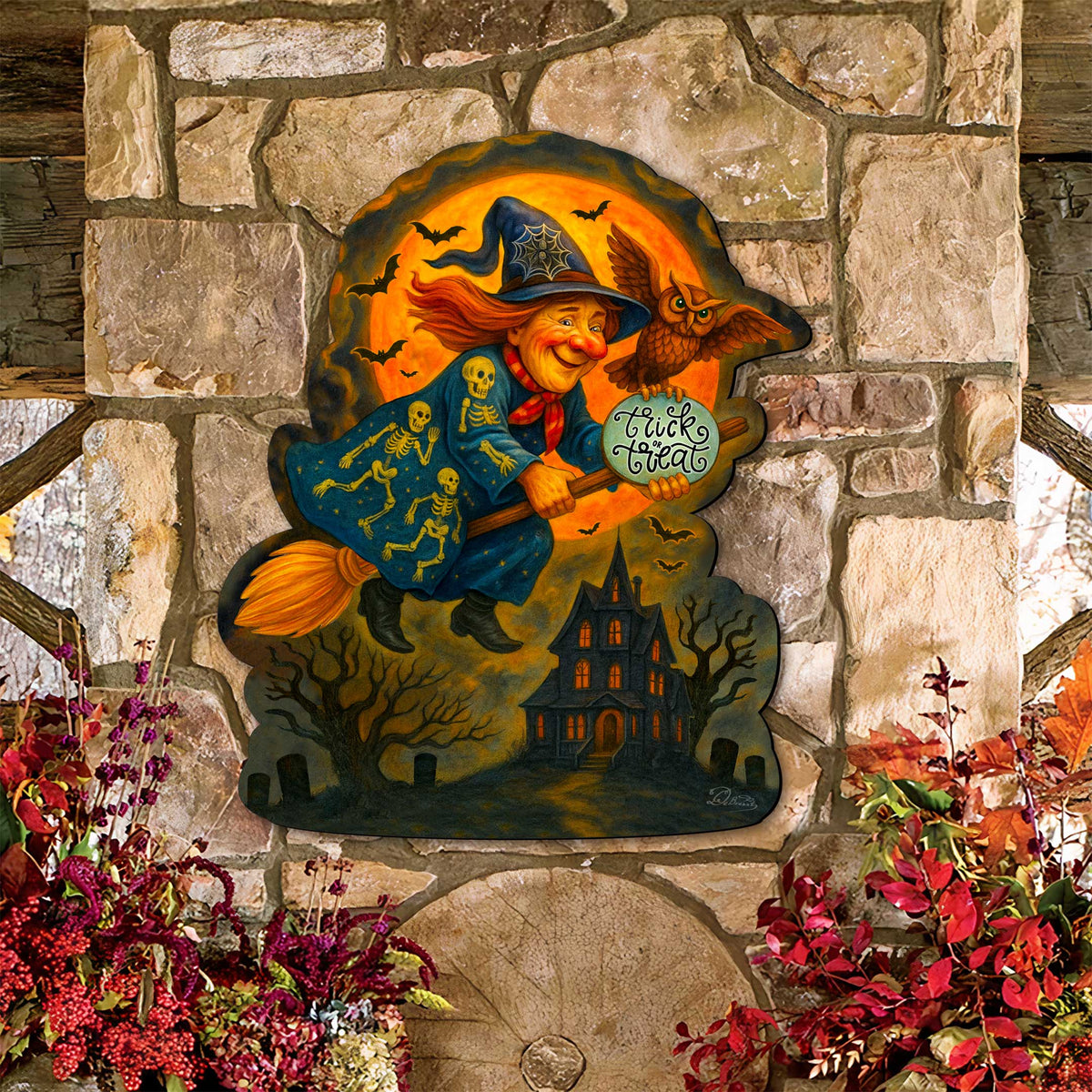 Halloween Flying Witch Door Hanger
