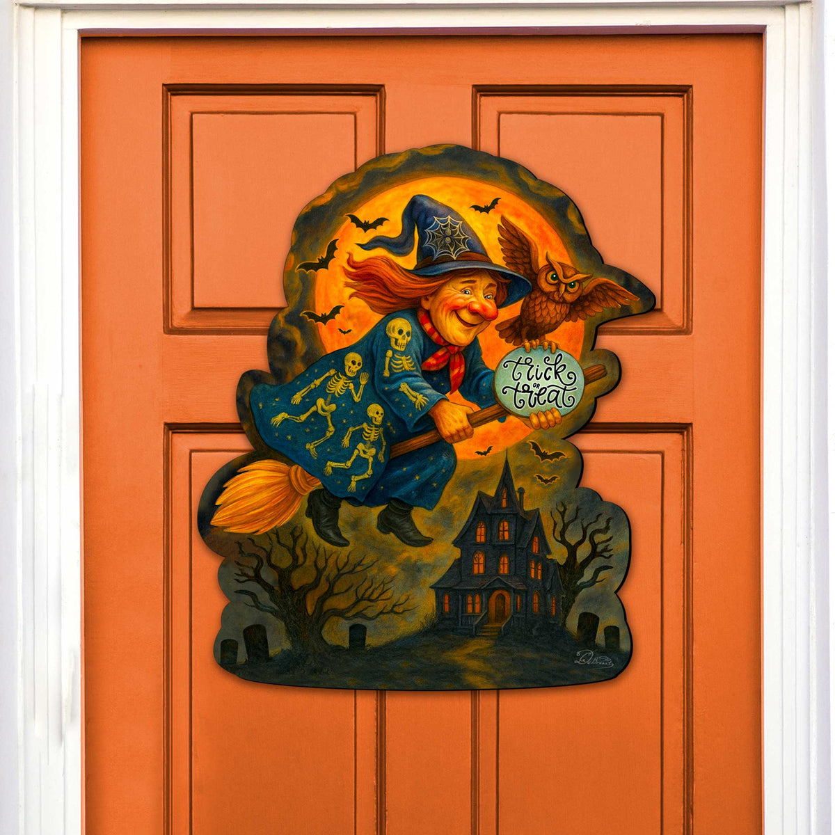 Halloween Flying Witch Door Hanger