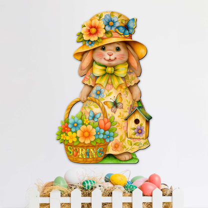 Floral Easter Bunny Door Hanger