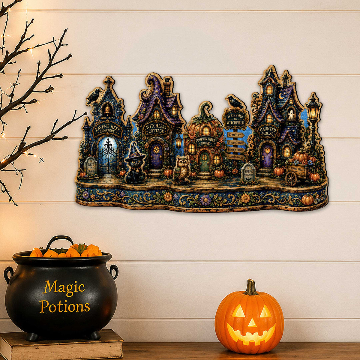 Trick or Treat Halloween Wooden Door Hanger