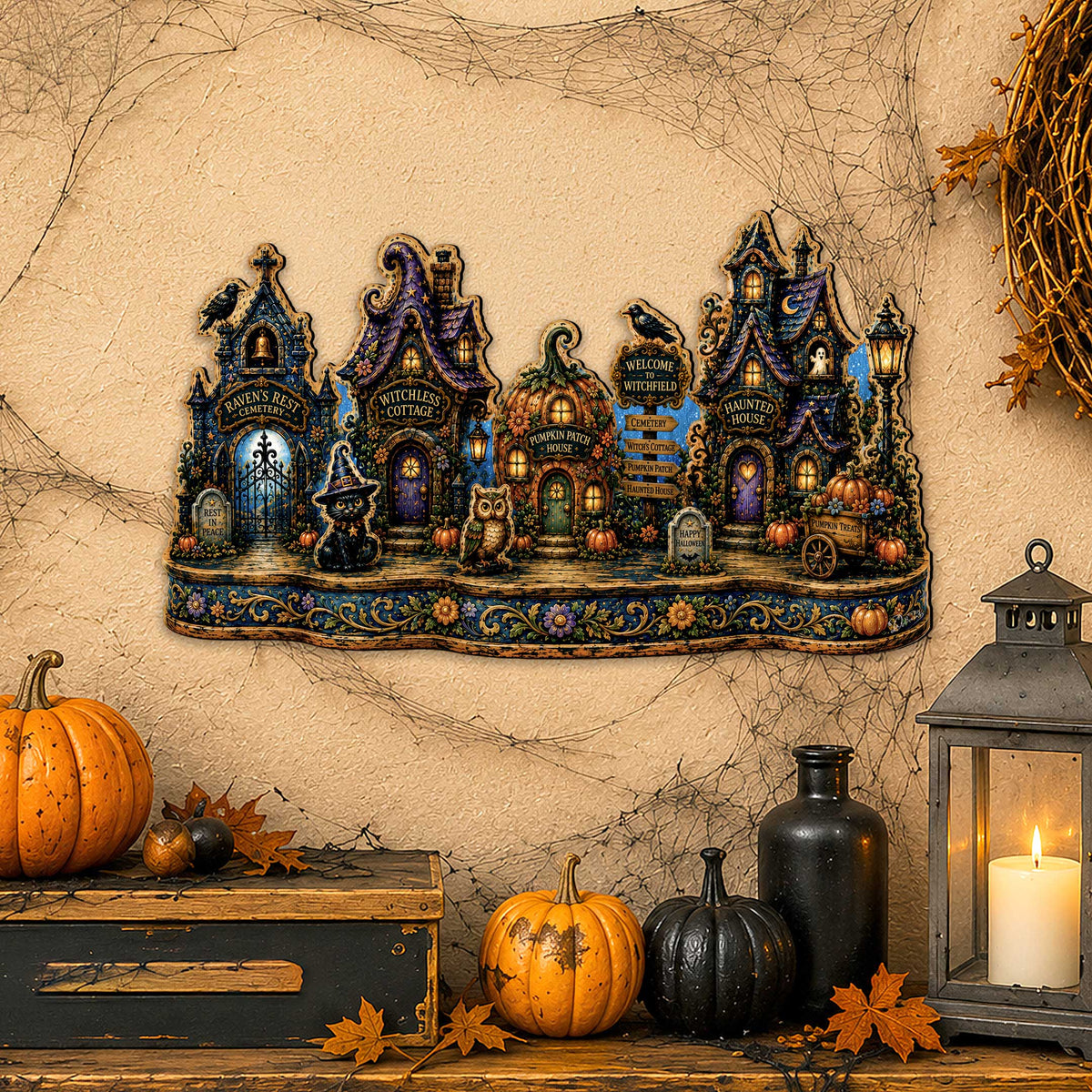 Trick or Treat Halloween Wooden Door Hanger